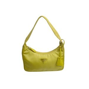 PRADA Re Edition Handbag One Shoulder Hobo Bag Triangle Logo Yellow